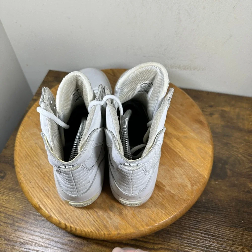 Supra Muska 001 Skytop Mens White Leather High Top Skate Shoes Size 8.5